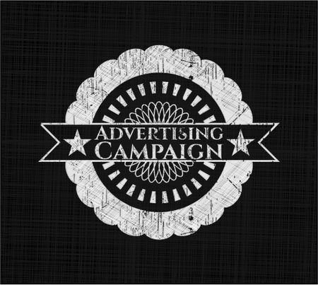 Advertising Campaign chalkboard emblem written on a blackboard