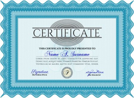 certificate template eps10 jpg of achievement diploma vector illustration design completion