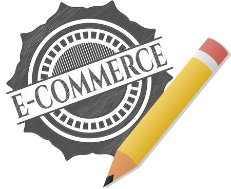 e-commerce with pencil strokes
