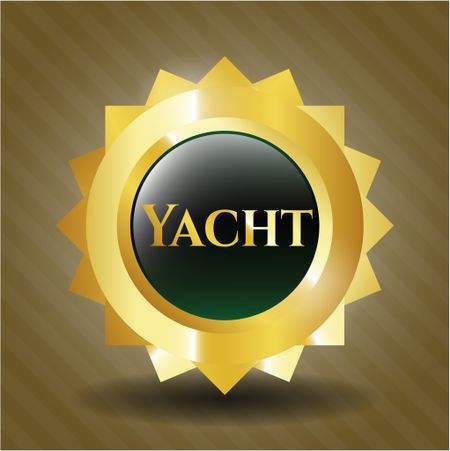 Yacht gold shiny badge