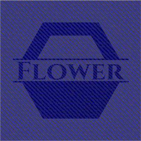 Flower with jean texture
