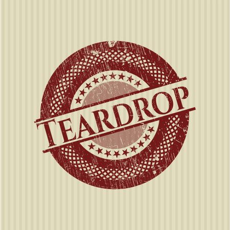 Teardrop with rubber seal texture