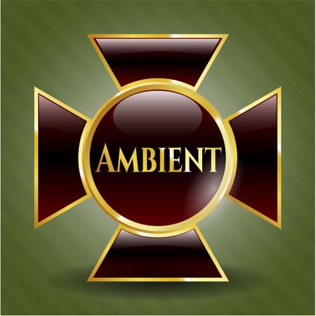 Ambient golden emblem or badge
