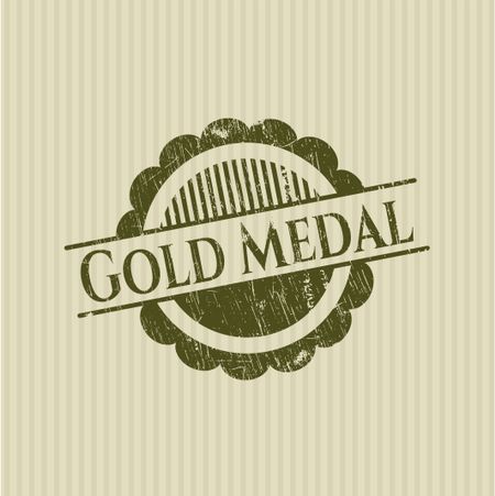 Gold Medal grunge seal