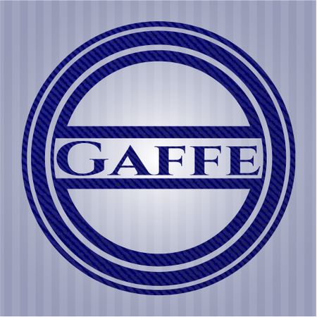 Gaffe badge with jean texture