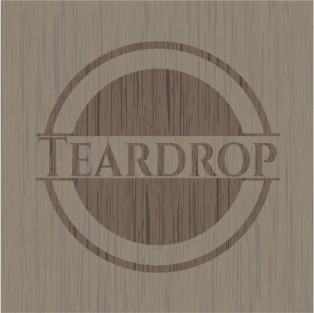 Teardrop wood emblem. Vintage.