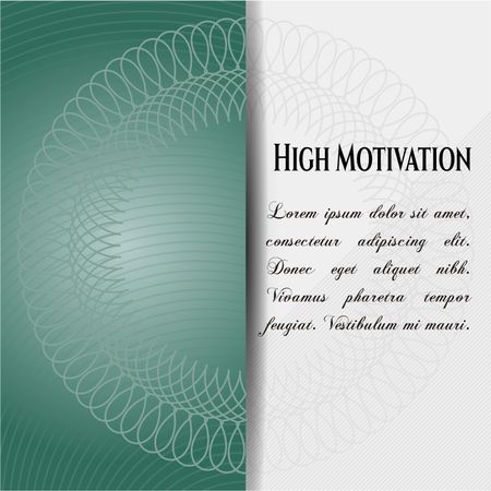 High Motivation poster or banner