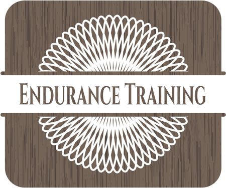 Endurance Training wood emblem. Retro