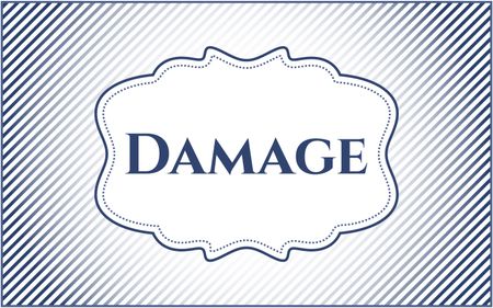 Damage card or poster