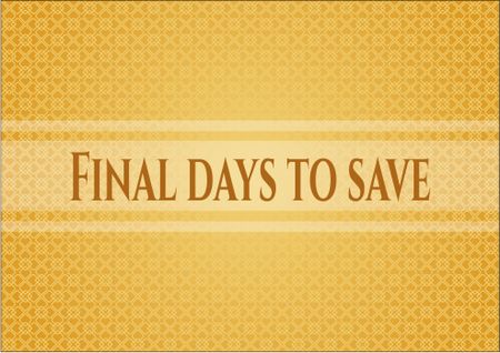Final days to save colorful poster