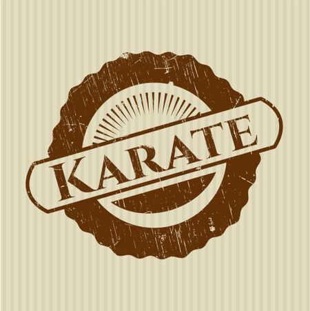 Karate rubber seal with grunge texture
