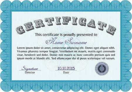 certificate template eps10 jpg of achievement diploma vector illustration design completion