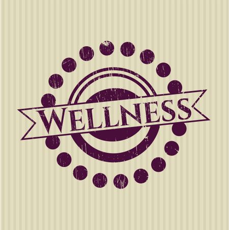 Wellness rubber grunge stamp