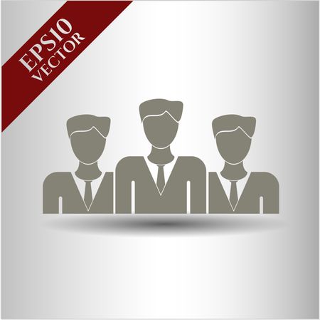 business teamwork icon vector symbol flat eps jpg app