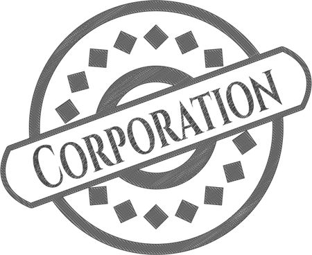 Corporation draw with pencil effect