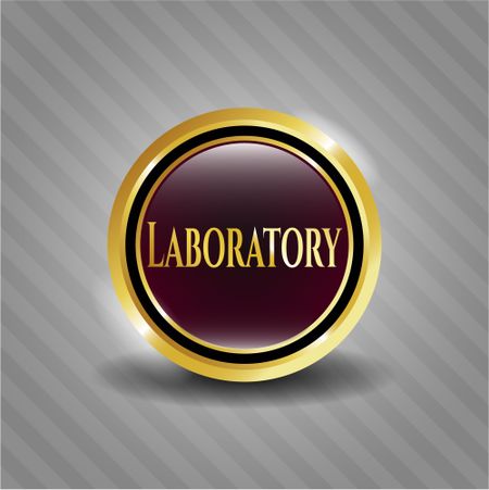 Laboratory golden emblem or badge