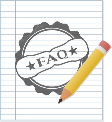 FAQ draw with pencil effect