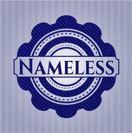 Nameless emblem with denim high quality background