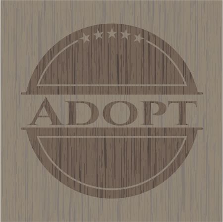 Adopt wooden emblem