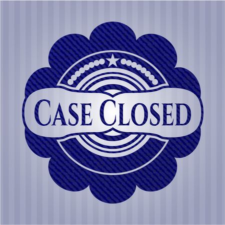 Case Closed jean or denim emblem or badge background