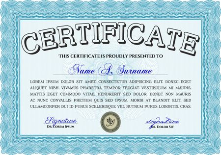 certificate template eps10 jpg of achievement diploma vector illustration design completion