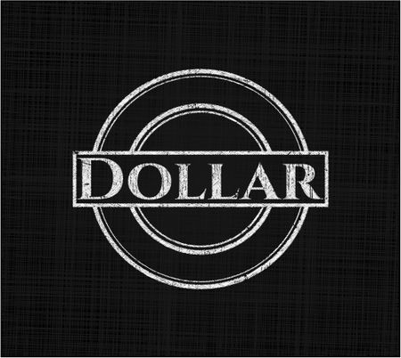 Dollar written on a chalkboard