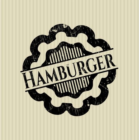 Hamburger rubber seal with grunge texture