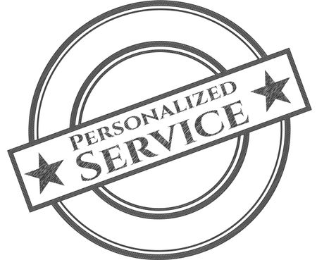 Personalized Service drawn in pencil