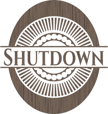 Shutdown wood emblem