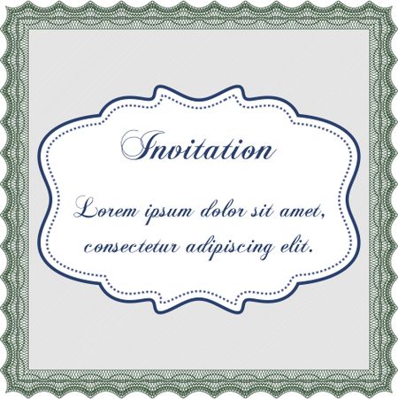 Invitation. Detailed. Complex design. Printer friendly.