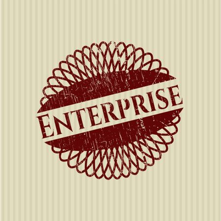 Enterprise rubber seal with grunge texture