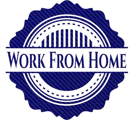 Work From Home with jean texture