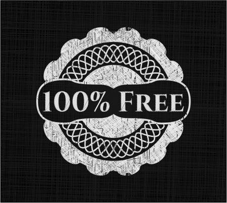 100% Free chalkboard emblem on black board