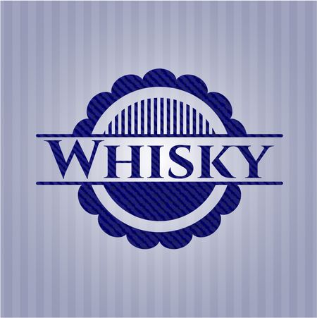 Whisky badge with denim texture