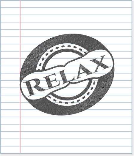 Relax pencil emblem