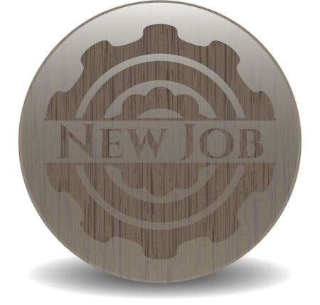 New Job retro style wood emblem