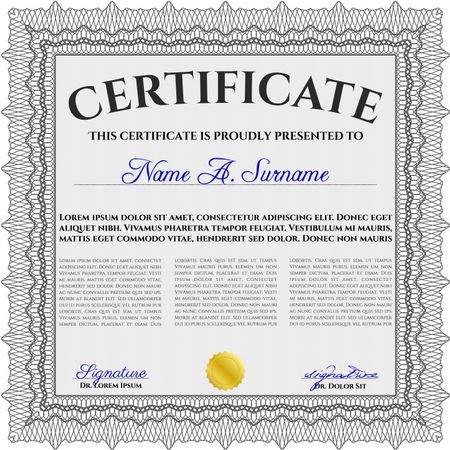 certificate template eps10 jpg of achievement diploma vector illustration design completion