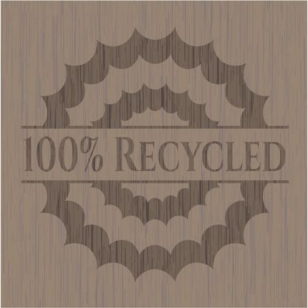 100% Recycled vintage wood emblem