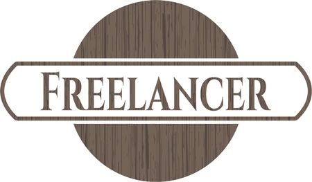 Freelancer vintage wood emblem