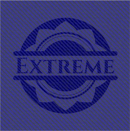 Extreme emblem with jean high quality background