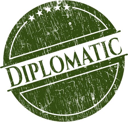 Diplomatic rubber grunge texture seal