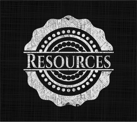 Resources chalkboard emblem