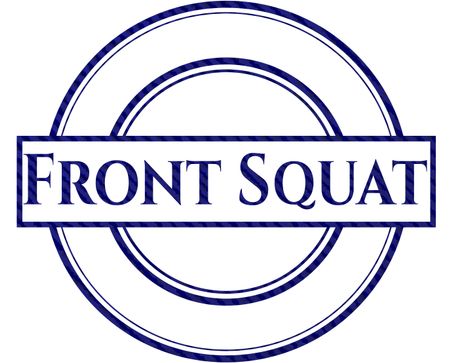 Front Squat badge with denim texture