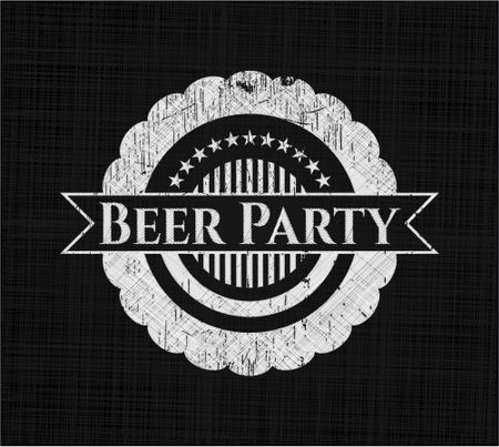 Beer Party with chalkboard texture