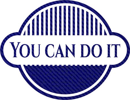 You can do it badge with denim background