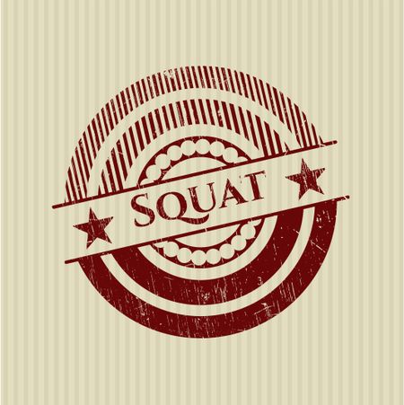 Squat rubber grunge texture stamp