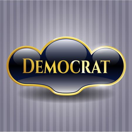 Democrat gold badge or emblem