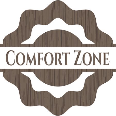 Comfort Zone wood emblem. Vintage.