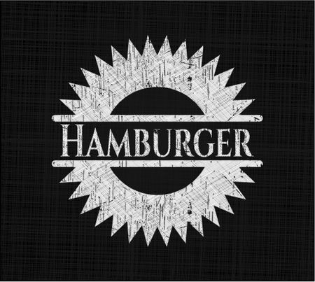 Hamburger on blackboard