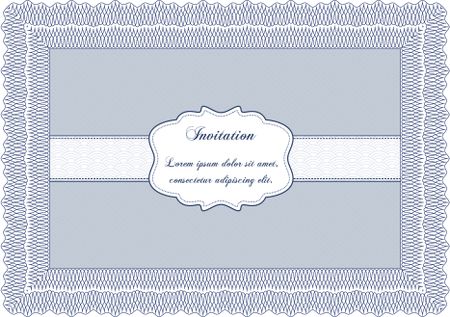 Retro vintage invitation template. Sophisticated design.